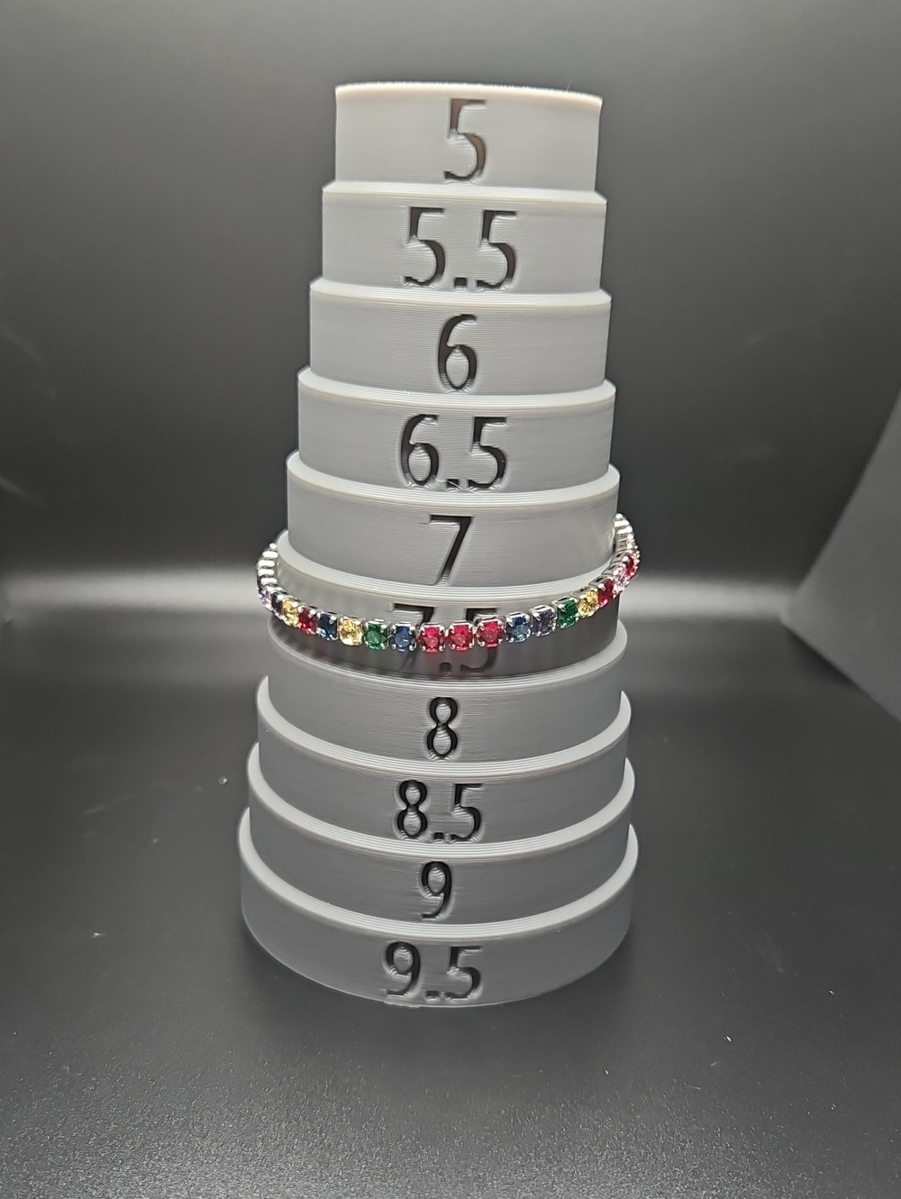 Multicolor Crystal Tennis Bracelet - Rainbow Stones